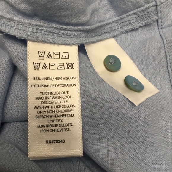 Calypso St. Barth Light Blue Button-Down Midi Dress - Picture 3 of 13